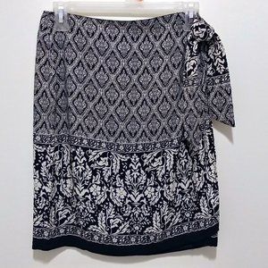 L' Amadei Printed Wrap Skirt